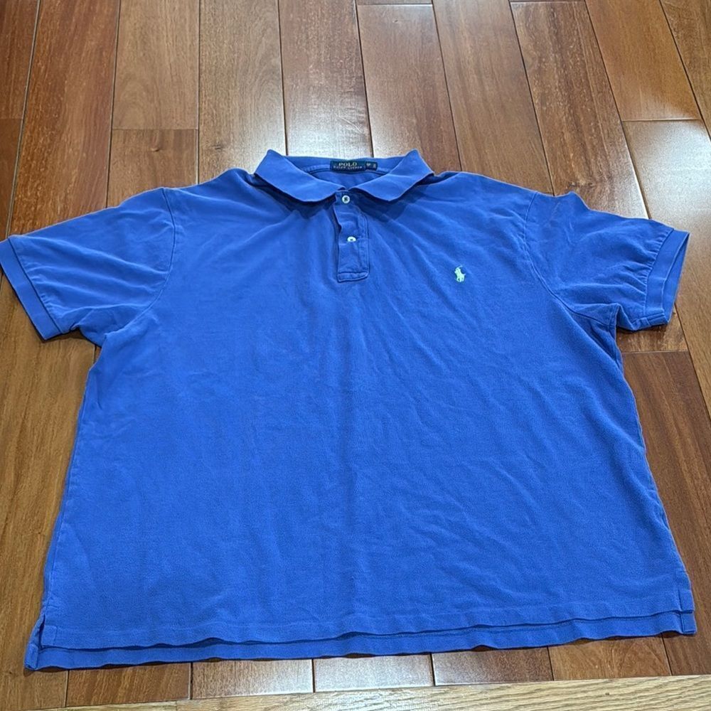 Polo Ralph Lauren Polo Shirt Mens Blue Short Sleeve Big 2XB